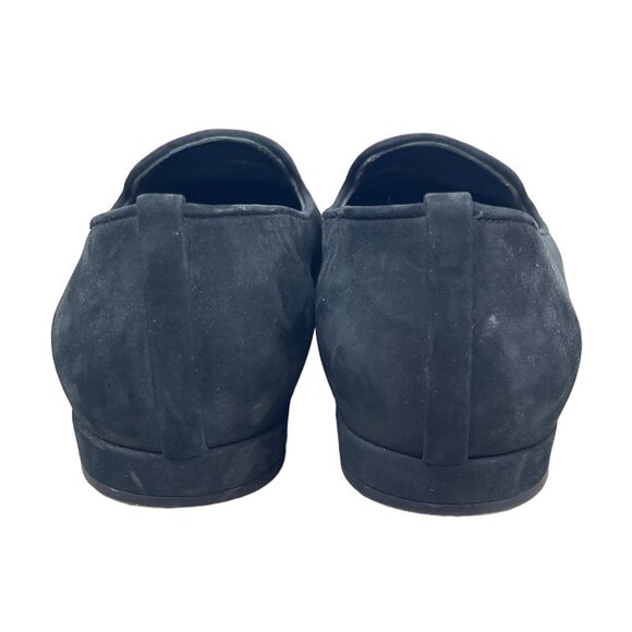 Stuart Weitzman Women's Black Suede Rhinestone Cap Toe Flat Shoes Sz 8M - Picture 6 of 10